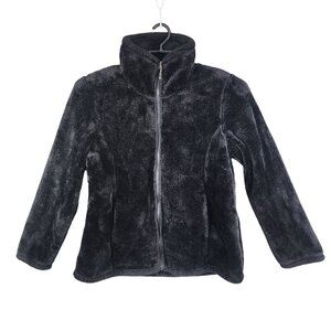 Womens Black 32 Degrees Heat Fleece Jacket Full Zip Long Sleeve Soft & Warm XL